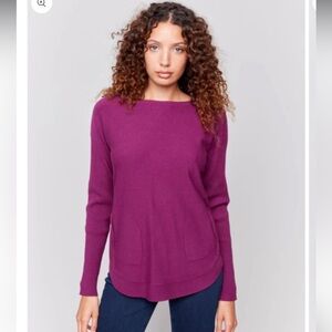Charlie B Pink Sweater Long Sleeved XL